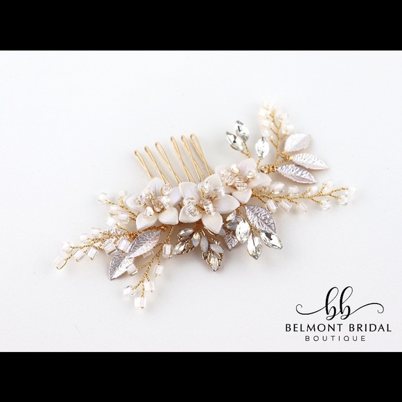 NWT Belmont Bridal Gold Wedding Hair Comb